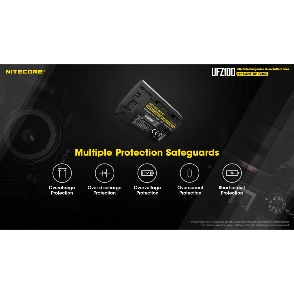ΜΠΑΤΑΡΙΑ NITECORE for SONY UFZ-100, 7.2V , 2250mAh, 16.2Wh