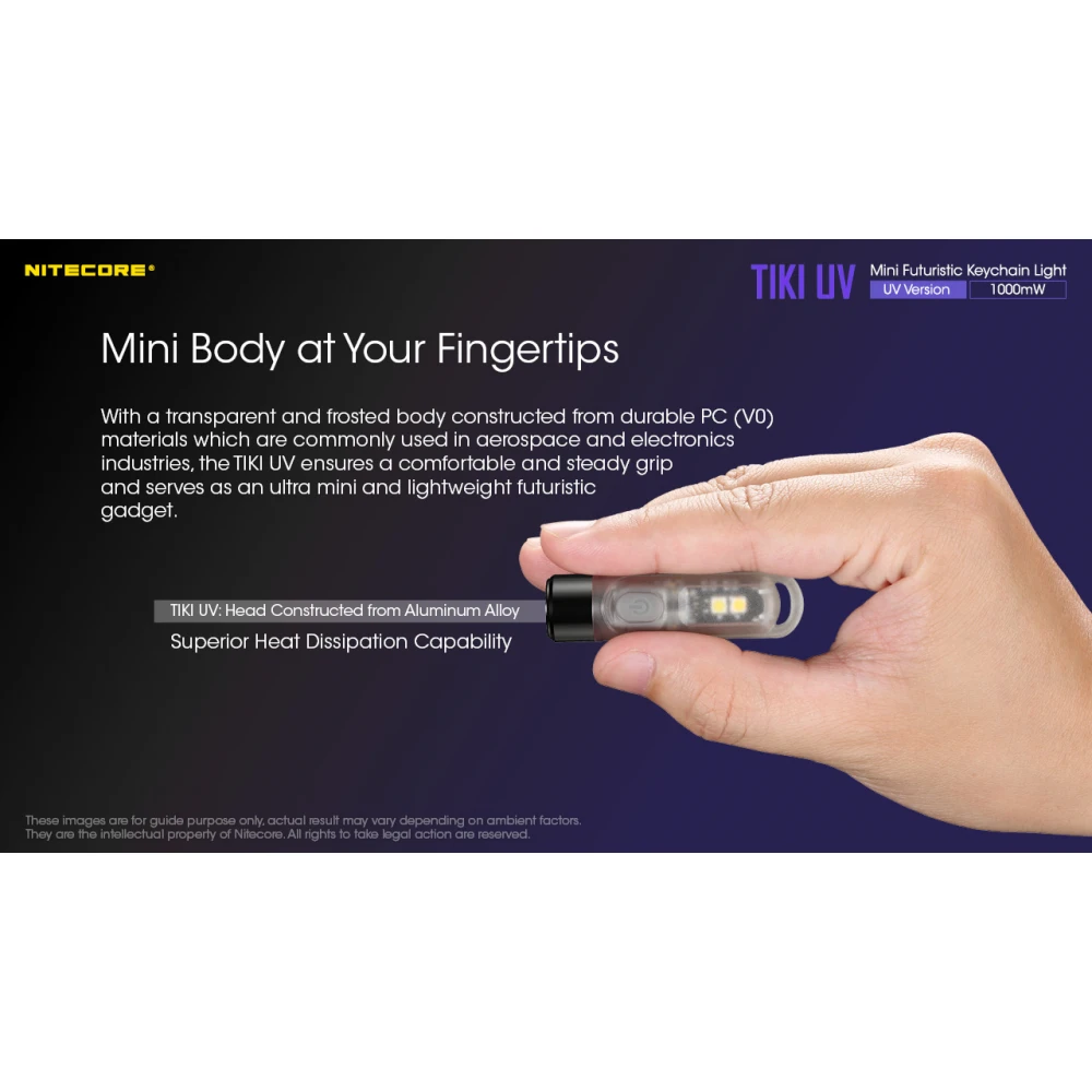 ΦΑΚΟΣ LED NITECORE TIKI UV,  1000 mW
