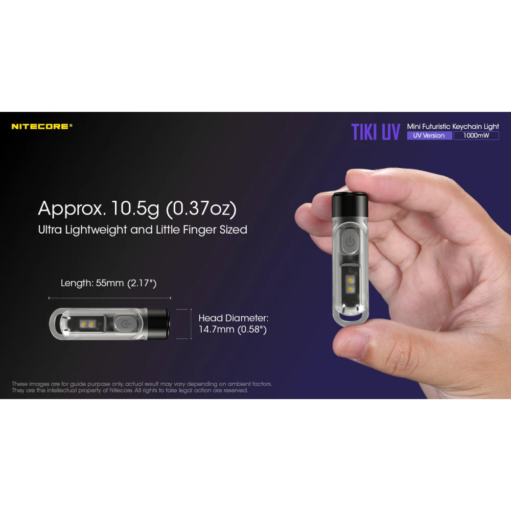 ΦΑΚΟΣ LED NITECORE TIKI UV,  1000 mW