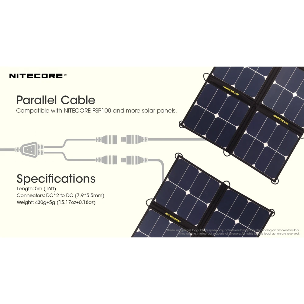 ΚΑΛΩΔΙΟ ΠΡΟΕΚΤΑΣΗΣ NITECORE για 2 Ηλιακα Πανελ , 5m parallel Cacle