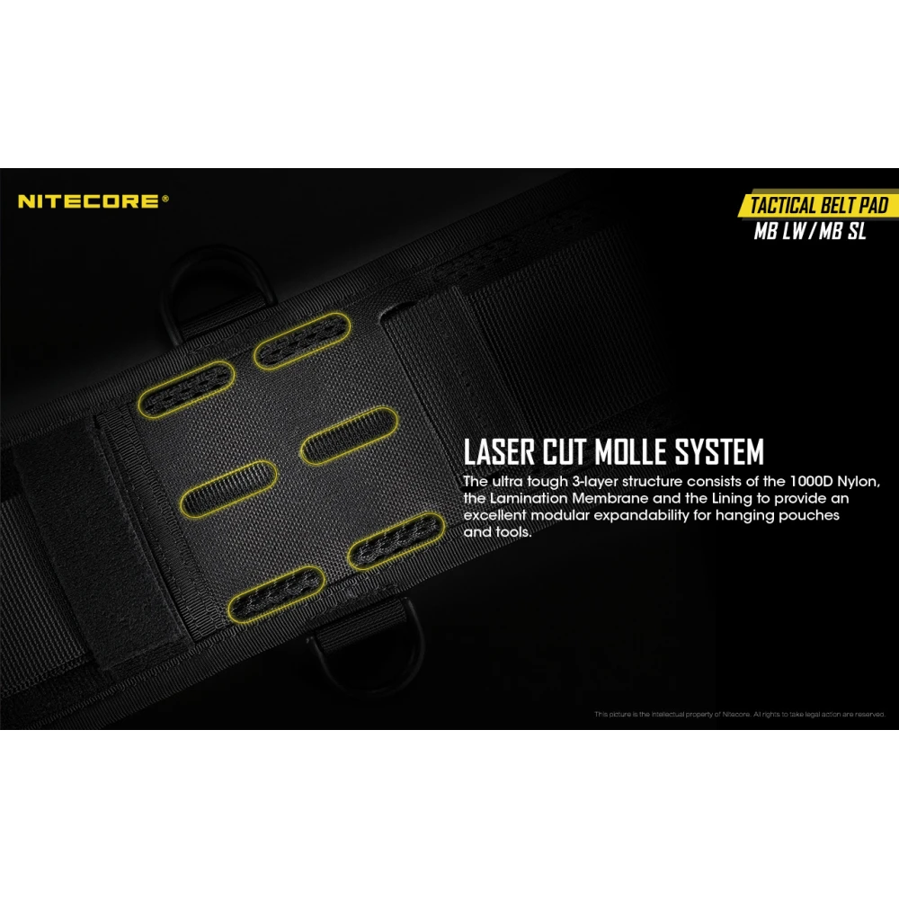 ΖΩΝΗ NITECORE Tactical belt pad, Lightweight, Black, XL
