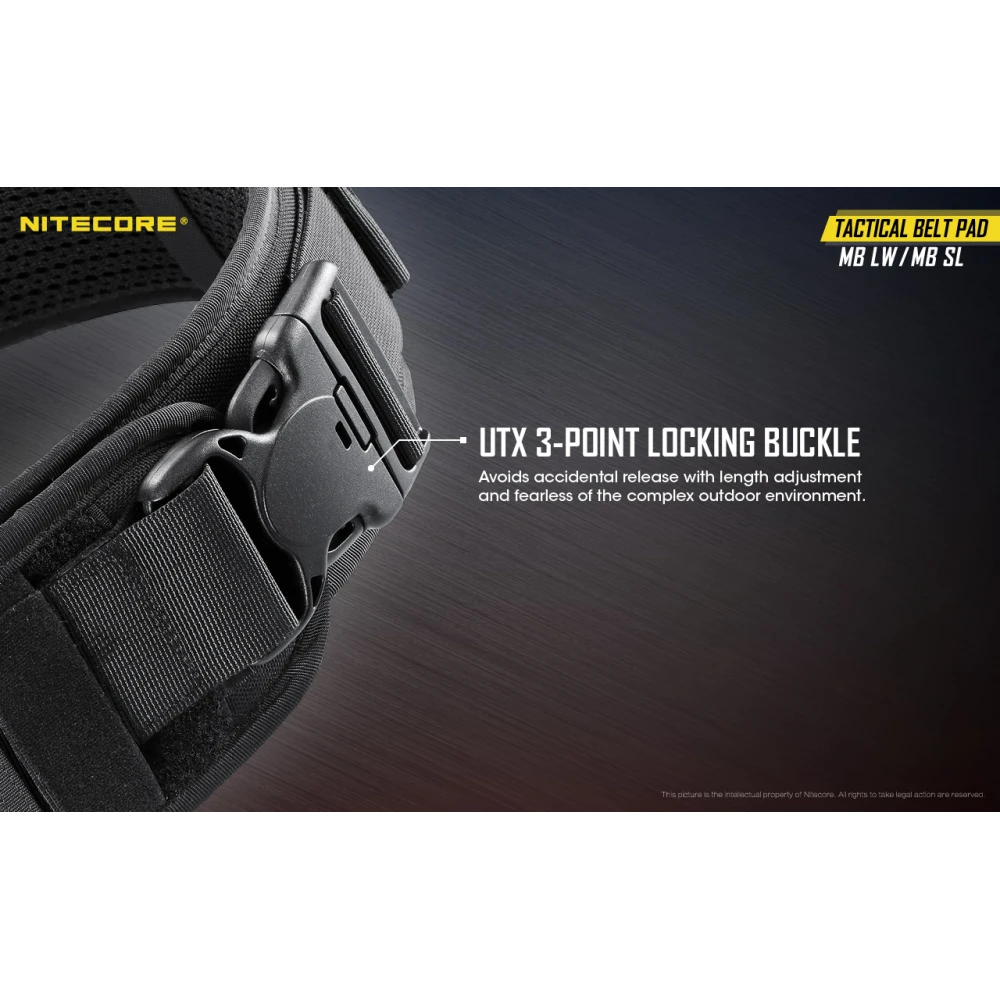 ΖΩΝΗ NITECORE Tactical belt pad, Lightweight, Black, XL
