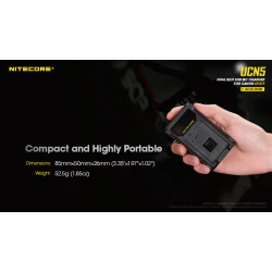 ΦΟΡΤΙΣΤΗΣ NITECORE UCN5 - Για μπαταρίες Canon LP-E17
