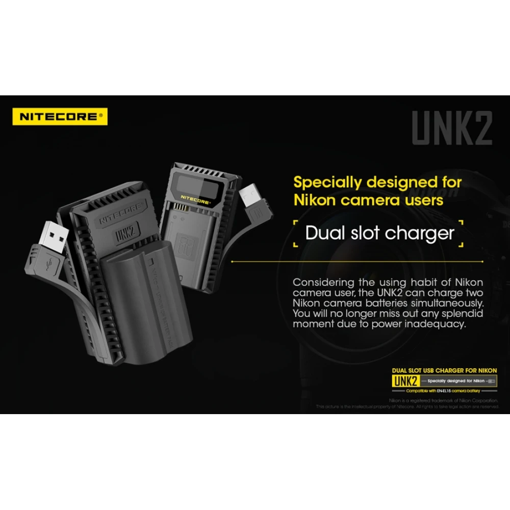 ΦΟΡΤΙΣΤΗΣ NITECORE UNK2 για NIKON