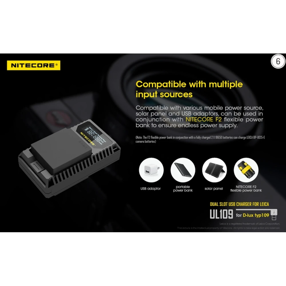 ΦΟΡΤΙΣΤΗΣ NITECORE UL109 για Leica