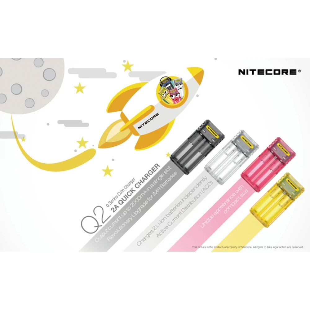 ΦΟΡΤΙΣΤΗΣ NITECORE Q2, Quick charger, 2A, Lemonade