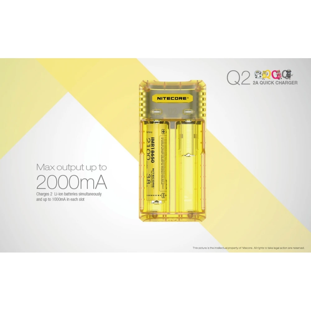 ΦΟΡΤΙΣΤΗΣ NITECORE Q2, Quick charger, 2A, Lemonade