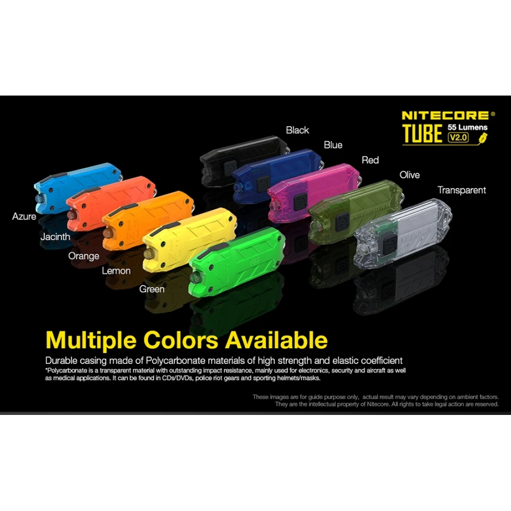 ΦΑΚΟΣ LED NITECORE TUBE, Black, V2.0, 55lumens