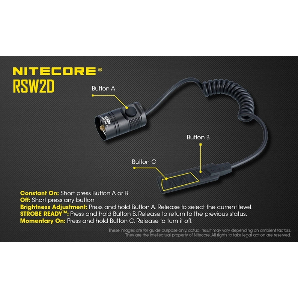 ΔΙΑΚΟΠΤΗΣ ΜΕ ΣΠΙΡΑΛ, NITECORE, RSW2D, for MH12GTS,P12GTS,MH25GTS,P22R