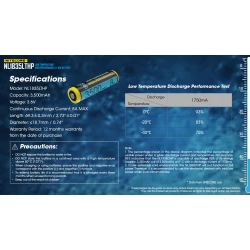 ΜΠΑΤΑΡΙΑ NITECORE 18650, NL1835LTHP,8A