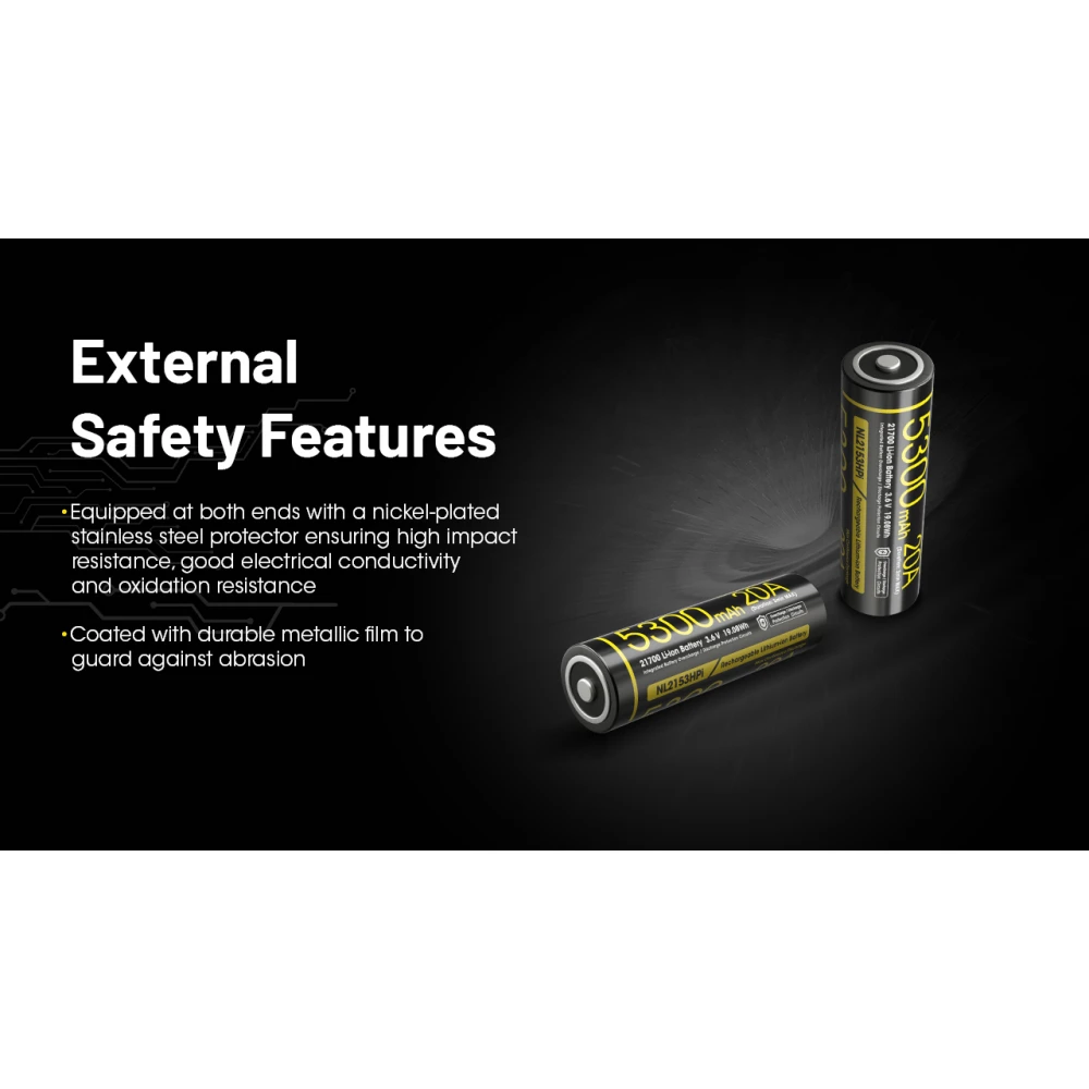 ΜΠΑΤΑΡΙΑ NITECORE 21700/ 5300mAh / HPI (τιμή τεμαχίου)