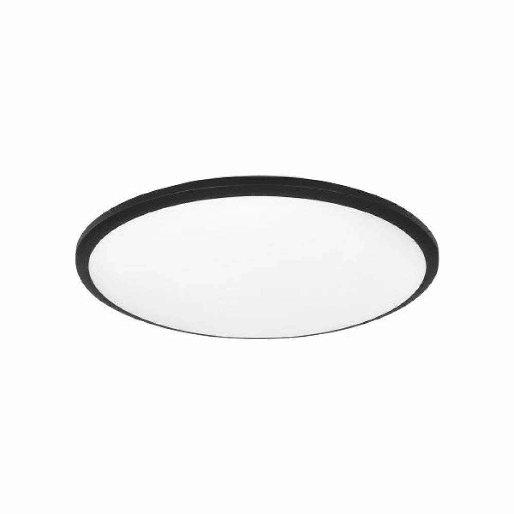 ΠΛΑΦΟΝΙΕΡΑ ΟΡΟΦΗΣ LED 12W 4000Κ ΜΑΥΡΗ ΣΤΡΟΓΓΥΛΗ ΣΤΕΓΑΝΗ