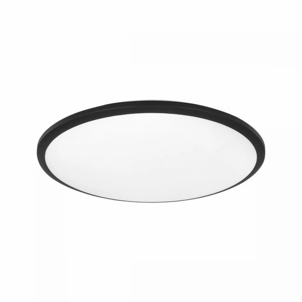 ΠΛΑΦΟΝΙΕΡΑ ΟΡΟΦΗΣ LED 24W 4000Κ ΜΑΥΡΗ ΣΤΡΟΓΓΥΛΗ ΣΤΕΓΑΝΗ