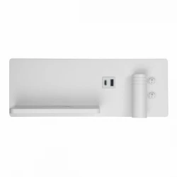 ΑΠΛΙΚΑ ΚΡΕΒΑΤΙΟΥ LED  ΛΕΥΚΗ ΜΕ ΑΣΥΡΜΑΤΗ ΦΟΡΤΙΣΗ - ΔΕΞΙΑ - Spotlight