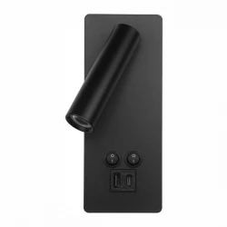 ΑΠΛΙΚΑ ΚΡΕΒΑΤΙΟΥ LED  ΜΑΥΡΗ 3W - Spotlight