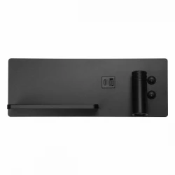 ΑΠΛΙΚΑ ΚΡΕΒΑΤΙΟΥ LED  ΜΑΥΡΗ ΜΕ ΑΣΥΡΜΑΤΗ ΦΟΡΤΙΣΗ - ΔΕΞΙΑ - Spotlight