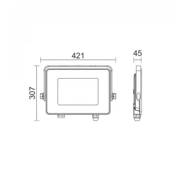 ΠΡΟΒΟΛΕAΣ LED SLIM SMD 300W 6000K SPOTLIGHT