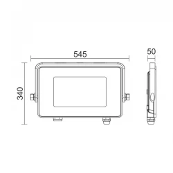 ΠΡΟΒΟΛΕAΣ LED SLIM SMD 500W 6000K Spotlight