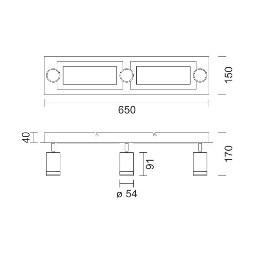 ΠΛΑΦΟΝΙΕΡΑ 13W 3000K+GU10 - Spotlight