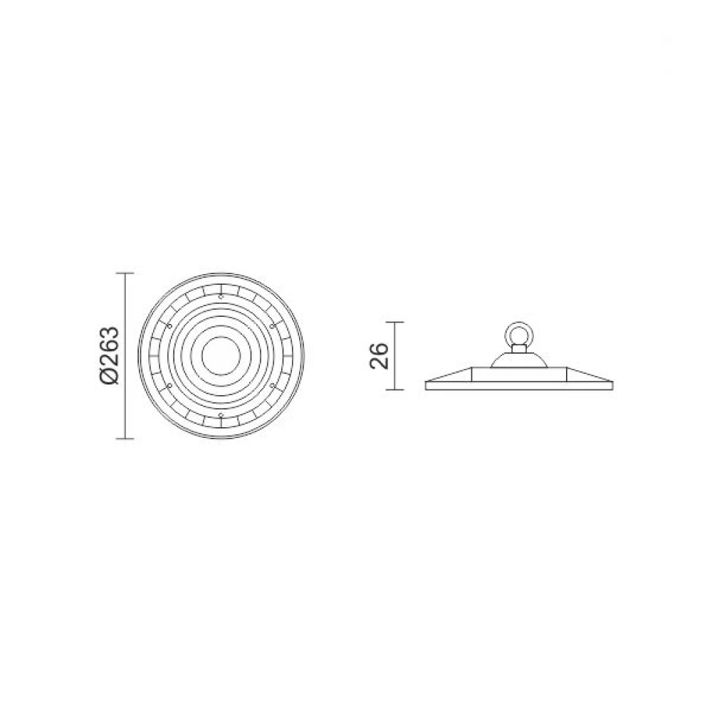 ΚΑΜΠΑΝΕΣ LED UFO 100W 6000K - Spotlight