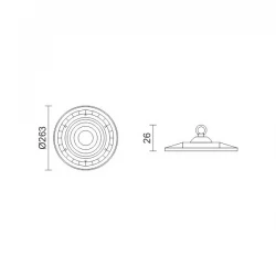 ΚΑΜΠΑΝΕΣ LED UFO 100W 6000K - Spotlight