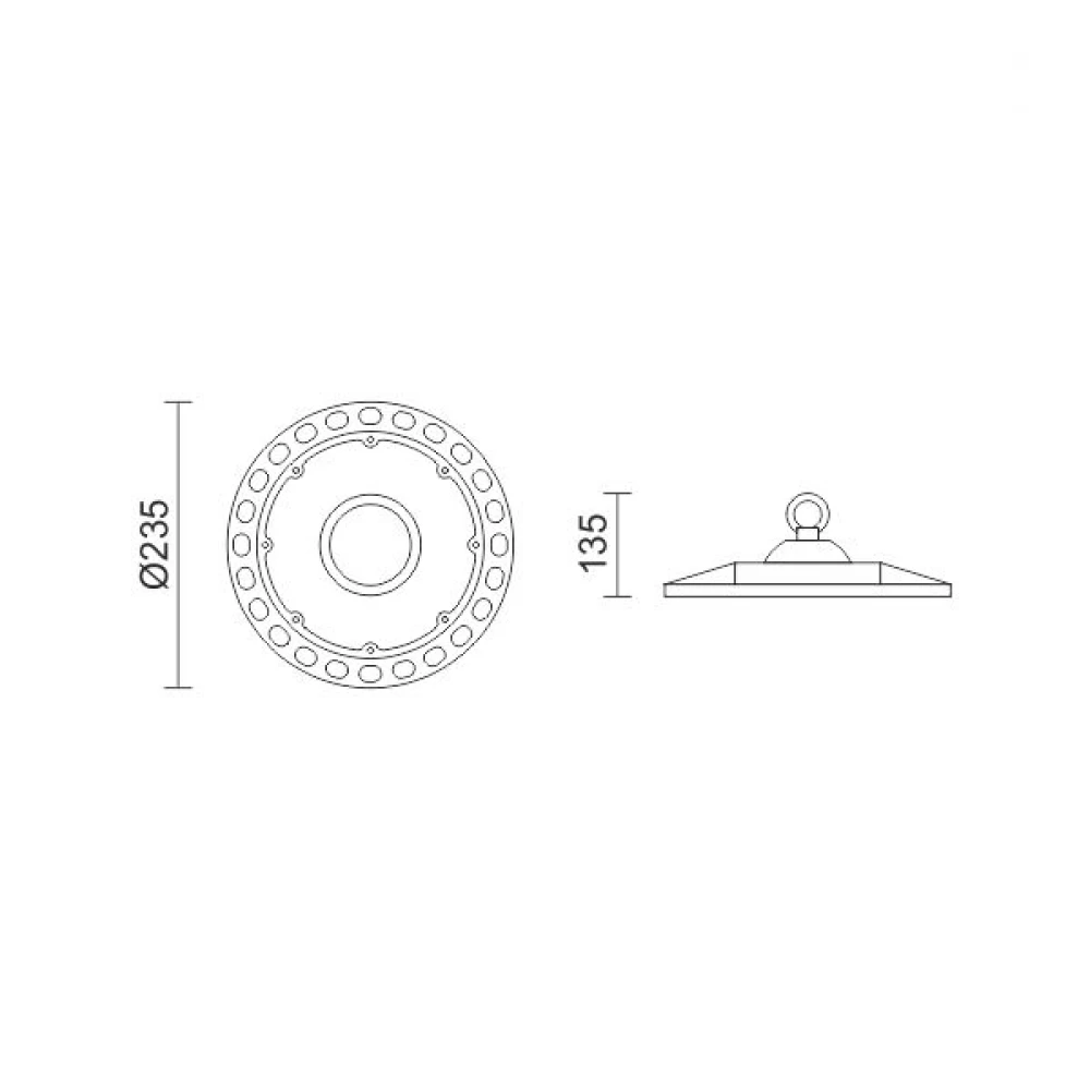 ΚΑΜΠΑΝΑ LED UFO 100W 6000K - Spotlight