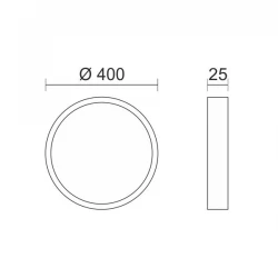 ΠΛΑΦΟΝΙΕΡΑ ΟΡΟΦΗΣ LED CCT 40W 3000K | 4000K | 6000K - Spotlight