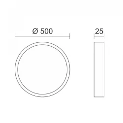 ΠΛΑΦΟΝΙΕΡΑ ΟΡΟΦΗΣ LED CCT 50W 3000K | 4000K | 6000K - Spotlight