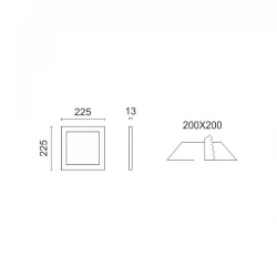 ΧΩΝΕΥΤΟ ΛΕΠΤΟ LED ΟΡΟΦΗΣ 20W CCT