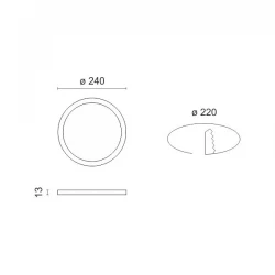 ΧΩΝΕΥΤΟ ΛΕΠΤΟ LED ΟΡΟΦΗΣ 24W CCT - Spotlight