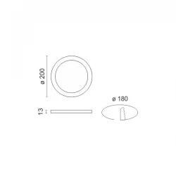 ΧΩΝΕΥΤΟ ΛΕΠΤΟ LED ΟΡΟΦΗΣ 15W CCT