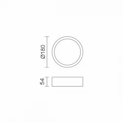 ΠΛΑΦΟΝΙΕΡΑ ΟΡΟΦΗΣ LED 18W CCT ΛΕΥΚΗ ΣΤΡΟΓΓΥΛΗ ΣΤΕΓΑΝΗ