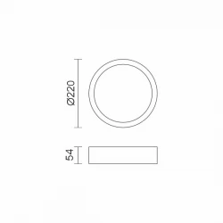 ΠΛΑΦΟΝΙΕΡΑ ΟΡΟΦΗΣ LED 24W CCT ΛΕΥΚΗ ΣΤΡΟΓΓΥΛΗ ΣΤΕΓΑΝΗ