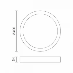 ΠΛΑΦΟΝΙΕΡΑ ΟΡΟΦΗΣ LED 50W CCT ΛΕΥΚΗ ΣΤΡΟΓΓΥΛΗ ΣΤΕΓΑΝΗ