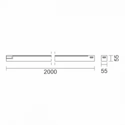 ΓΡΑΜΜΙΚΟ ΦΩΤΙΣΤΙΚΟ 2.0 80W 4000K ΜΑΥΡΟ