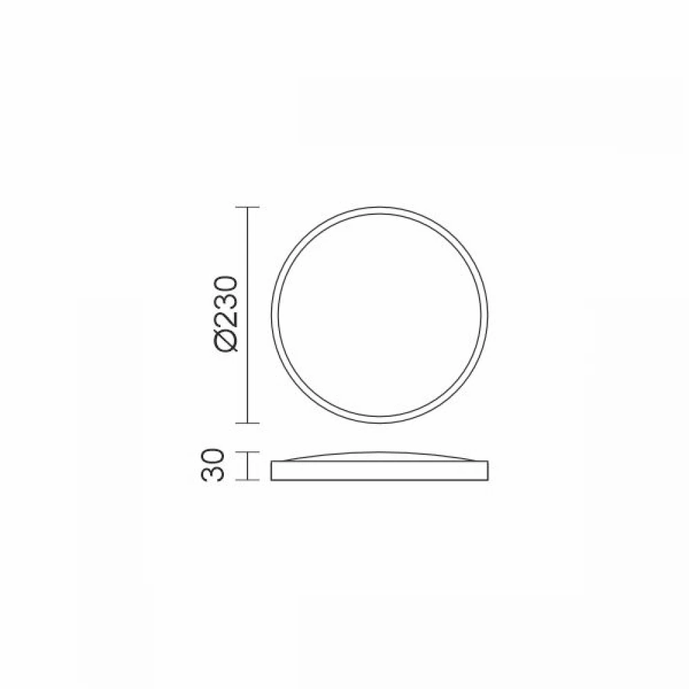 ΠΛΑΦΟΝΙΕΡΑ ΟΡΟΦΗΣ LED 12W 4000Κ ΜΑΥΡΗ ΣΤΡΟΓΓΥΛΗ ΣΤΕΓΑΝΗ