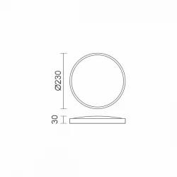 ΠΛΑΦΟΝΙΕΡΑ ΟΡΟΦΗΣ LED 12W 4000Κ ΜΑΥΡΗ ΣΤΡΟΓΓΥΛΗ ΣΤΕΓΑΝΗ