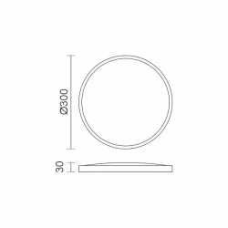 ΠΛΑΦΟΝΙΕΡΑ ΟΡΟΦΗΣ LED 24W 4000Κ ΜΑΥΡΗ ΣΤΡΟΓΓΥΛΗ ΣΤΕΓΑΝΗ