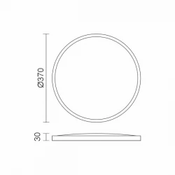 ΠΛΑΦΟΝΙΕΡΑ ΟΡΟΦΗΣ LED 36W 4000Κ ΛΕΥΚΗ ΣΤΡΟΓΓΥΛΗ ΣΤΕΓΑΝΗ