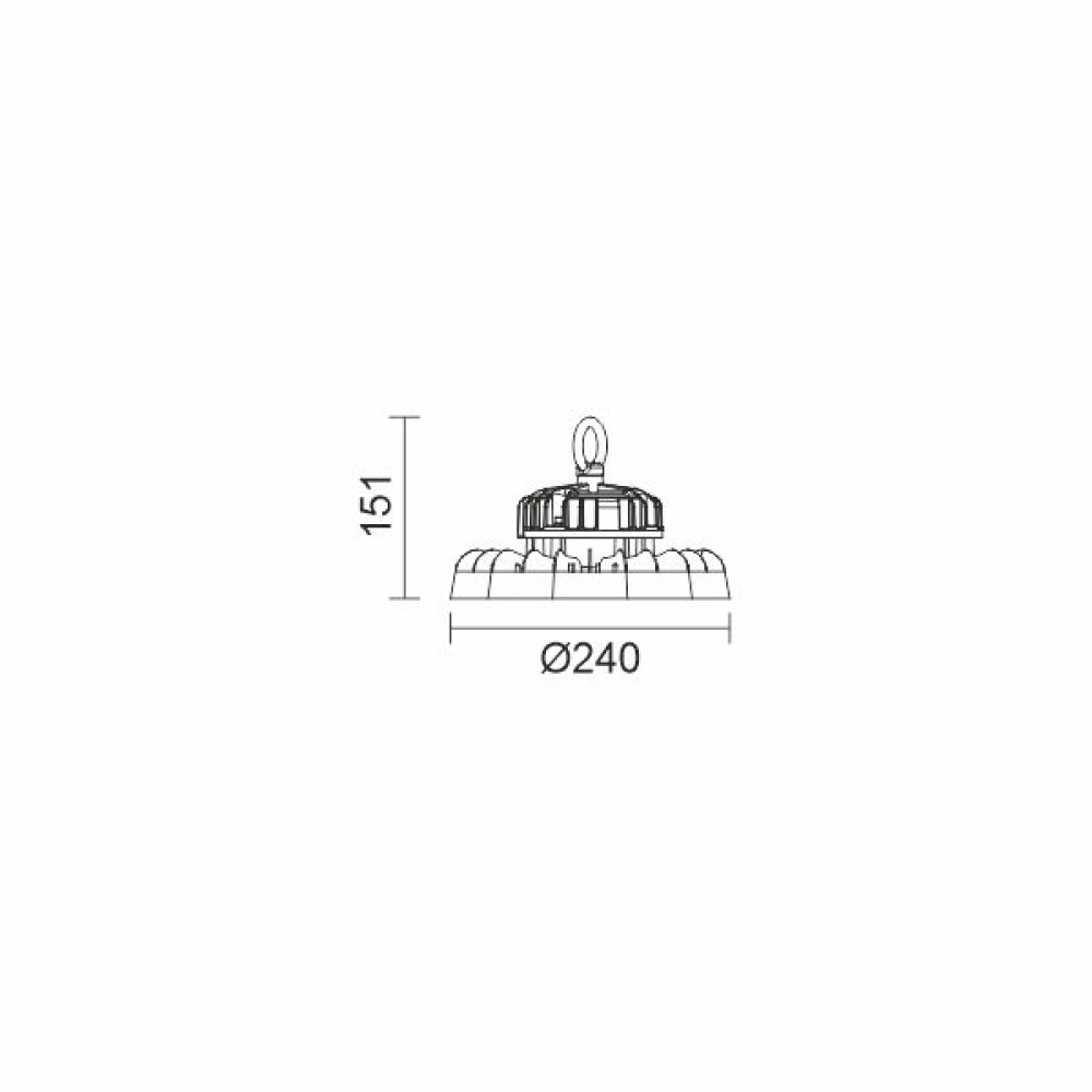 CCT ΚΑΜΠΑΝA LED UFO 100W ADJUST 60-80-100