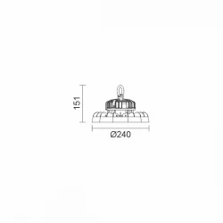 CCT ΚΑΜΠΑΝA LED UFO 100W ADJUST 60-80-100