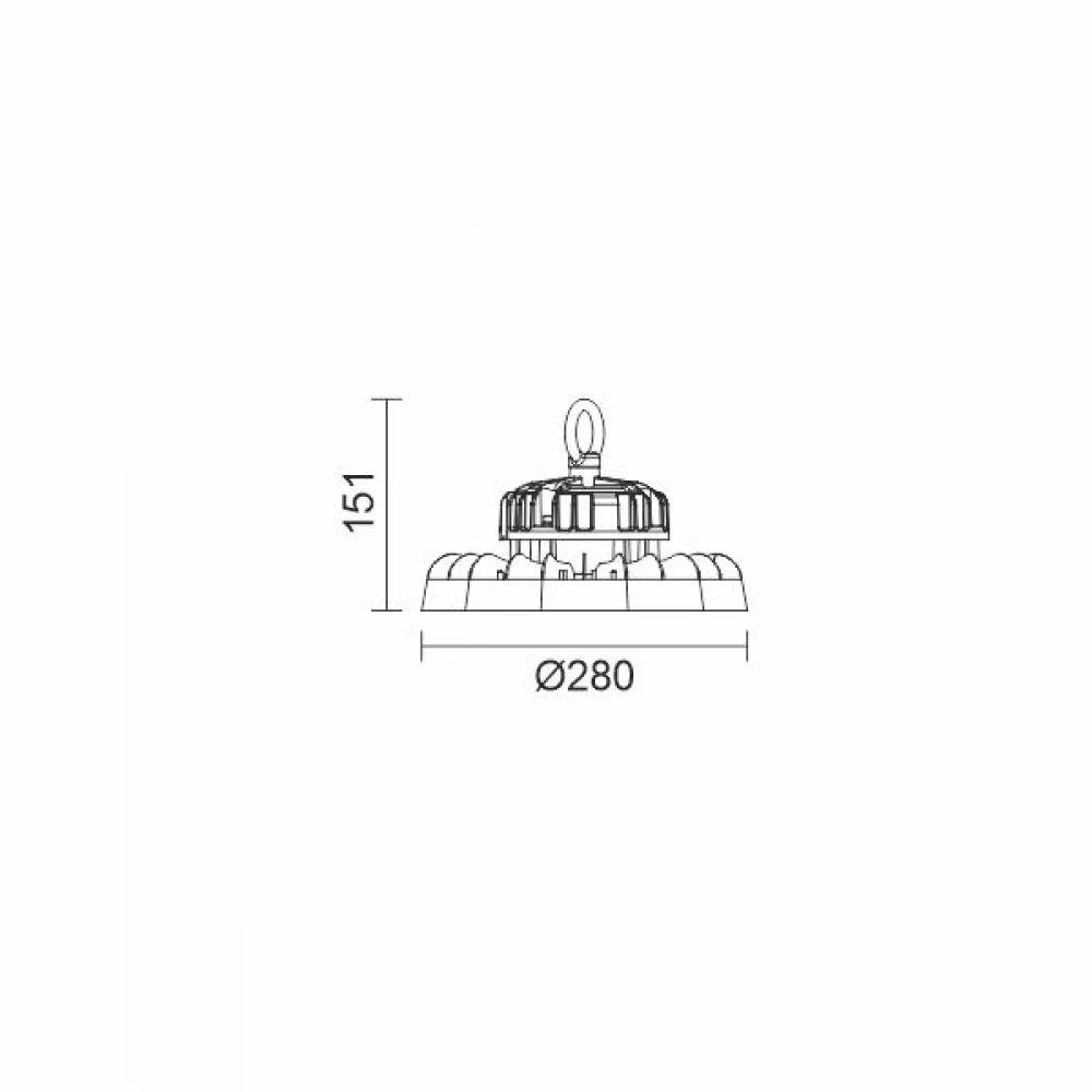CCT ΚΑΜΠΑΝA LED UFO 150W ADJUST 60-80-100