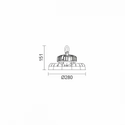 CCT ΚΑΜΠΑΝA LED UFO 150W ADJUST 60-80-100