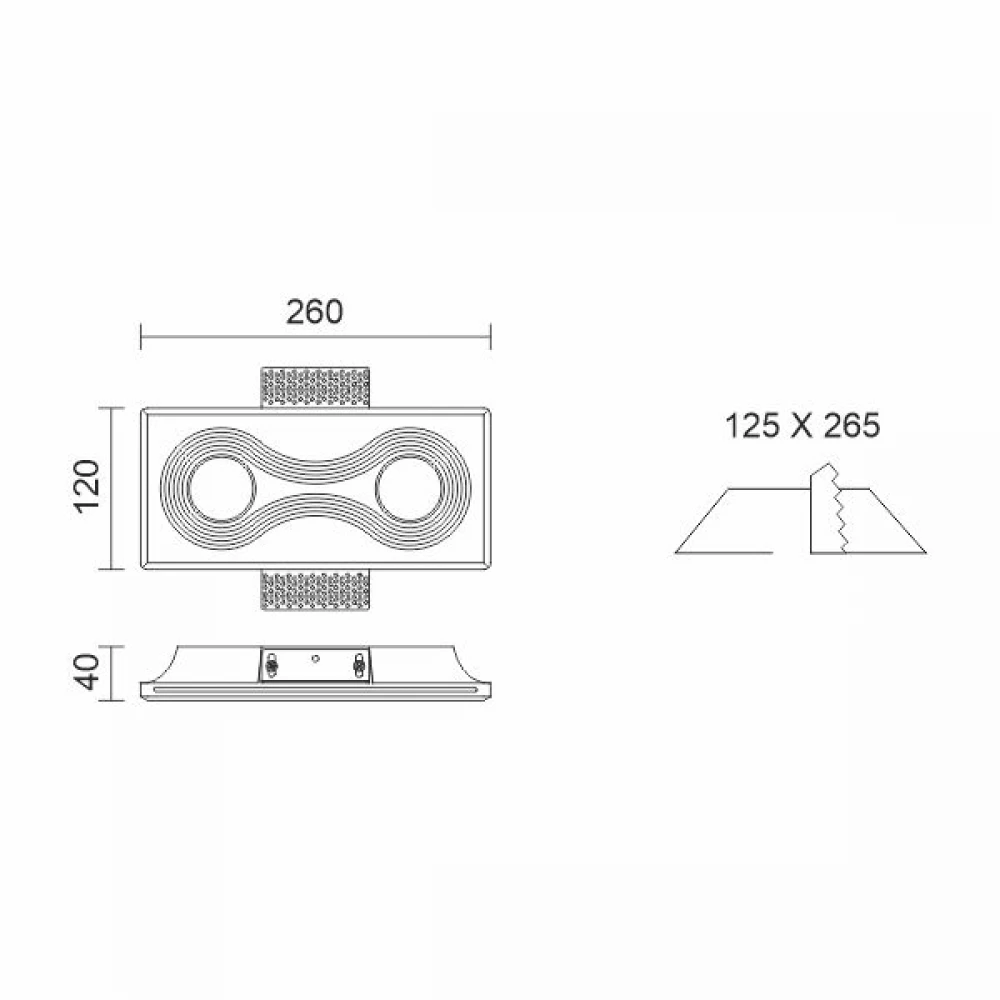 ΧΩΝΕΥΤΟ ΓΥΨΙΝΟ ΟΡΟΦΗΣ ΔΙΠΛΟ ΜΕ ΡΙΓΕΣ - Spotlight
