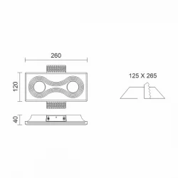 ΧΩΝΕΥΤΟ ΓΥΨΙΝΟ ΟΡΟΦΗΣ ΔΙΠΛΟ ΜΕ ΡΙΓΕΣ - Spotlight