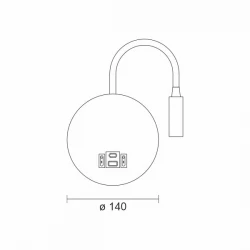 ΑΠΛΙΚΑ ΚΡΕΒΑΤΙΟΥ LED ΡΥΘΜΙΖΟΜΕΝΗ ΛΕΥΚΗ 3W - Spotlight