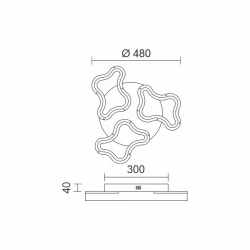 ΠΛΑΦΟΝΙΕΡΑ ΟΡΟΦΗΣ LED CCT 24W 3000K | 4000K | 6000K - Spotlight