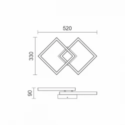 ΠΛΑΦΟΝΙΕΡΑ ΟΡΟΦΗΣ LED CCT 26W 3000K | 4000K | 6000K - Spotlight