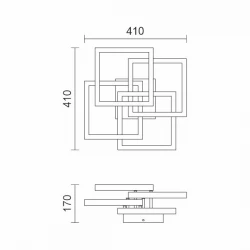 ΠΛΑΦΟΝΙΕΡΑ ΟΡΟΦΗΣ LED CCT 52W 3000K | 4000K | 6000K - Spotlight