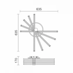 ΠΛΑΦΟΝΙΕΡΑ ΟΡΟΦΗΣ LED CCT 60W 3000K | 4000K | 6000K - Spotlight